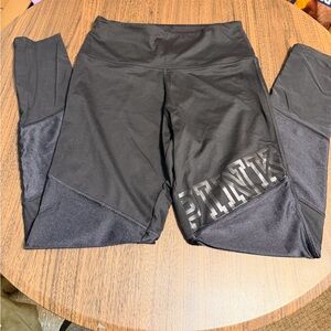 PINK Victoria's Secret Black Leggings with Matte Logo